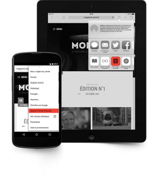 Favoris sur iPad et Android